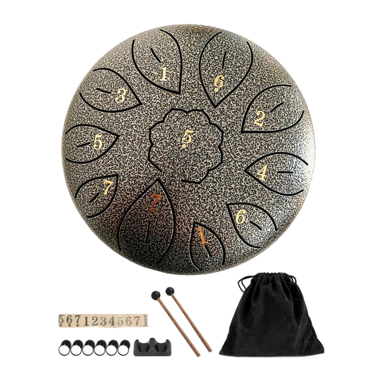 6" Steel Drum with Bag Mallets for Yoga Meditation Camping