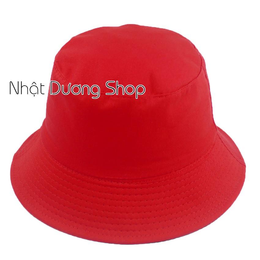 Nón tai bèo bucket trơn 2 mặt chất liệu Cotton thoáng mát thích hợp cho nam nữ