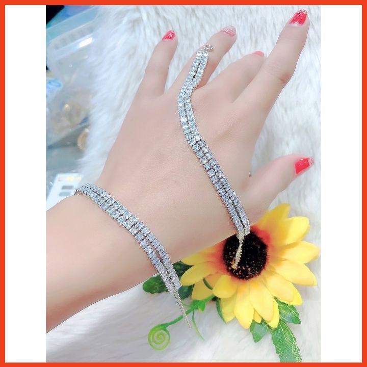 Lắc Tay Xi Bạc Đính Đá - Lắc Tay Xi Bạc Đính Đá Mẫu Mã Sang Trọng