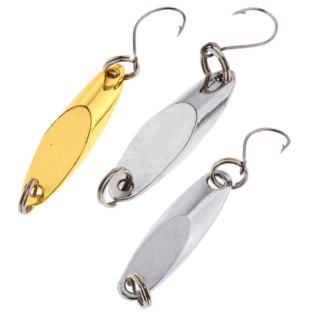 Hard Spoon Sequins Fishing Lures Metal Fishing Baits with Single Hook Durable for Sea Fishing