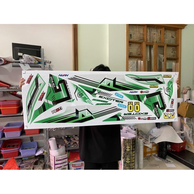 Tem rời Exciter 2011 R xanh trắng