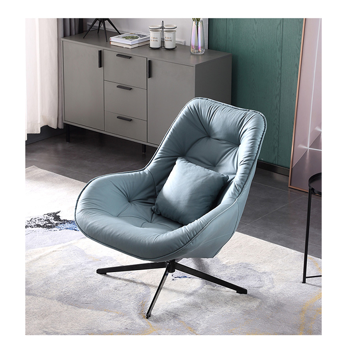 Ghế Thư Giãn Hiện đại bọc Da cao cấp chân kim loại bền đẹp - Ghế Sofa đa năng Xoay 360 độ Tiện lợi Sang trọng GHT012 Giao màu ngẫu nhiên