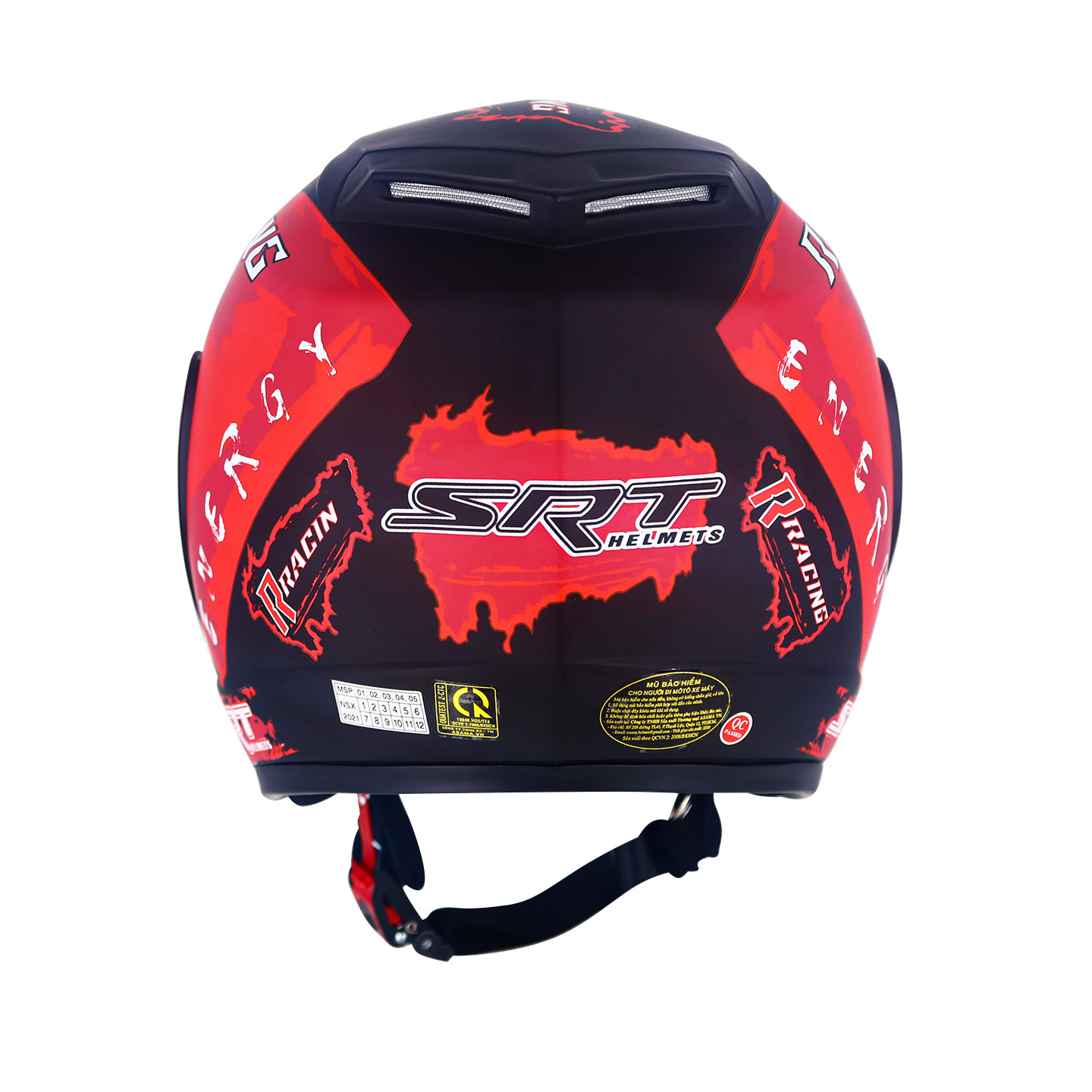 Mũ Bảo Hiểm 3/4 Đầu SRT Tem Racing Kính Phủ Màu Đỏ- Mũ Bảo Hiểm Thể Thao Cao Cấp