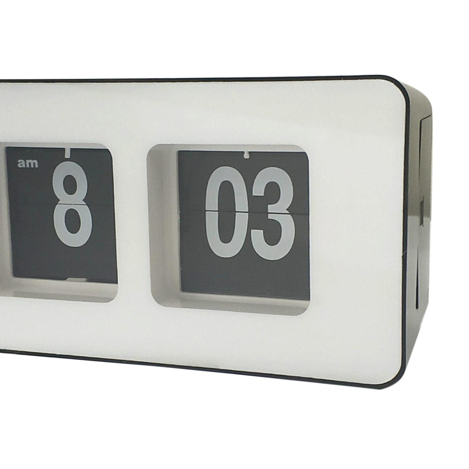 Auto Flip Clock Stylish Modern Simple Vintage Style Clock Desk Table File Down Page Clock