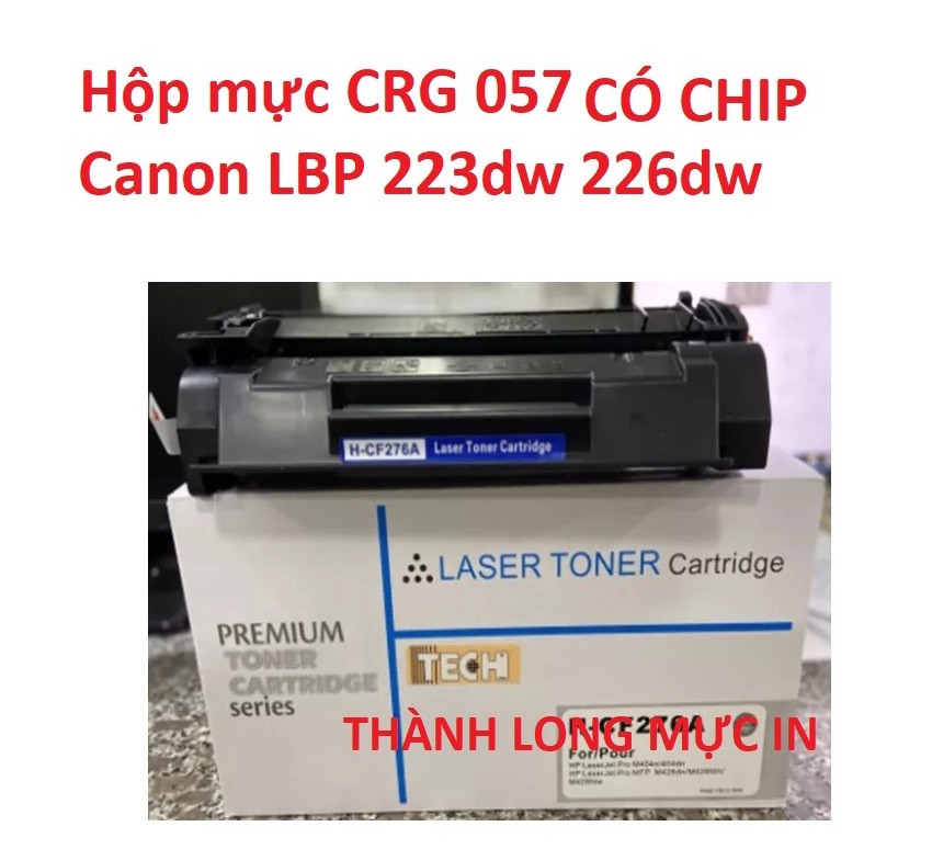 Hộp mực Canon 057 KHÔNG CẦN DÙNG CHIP cho máy in Canon LBP 223dw 226dw MF453dw LBP228x MF440 MF445dw MF449x NHẬN LỆNH IN 100%