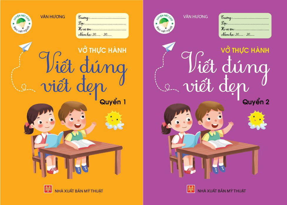 Sách - Combo 2 cuốn - Vở thực hành VIẾT ĐÚNG VIẾT ĐẸP - Quyển 1 & Quyển 2.