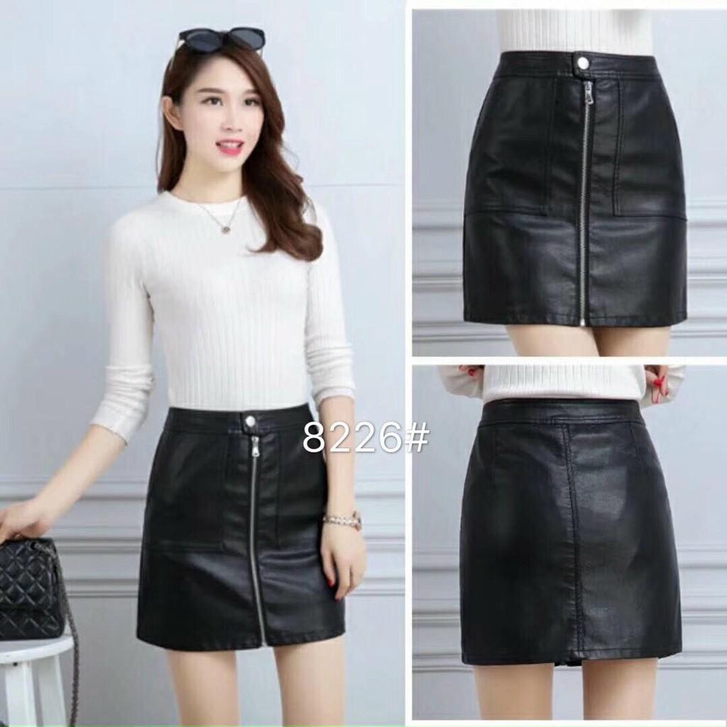 Chân váy da nhiều mẫu hàng sẵn có size