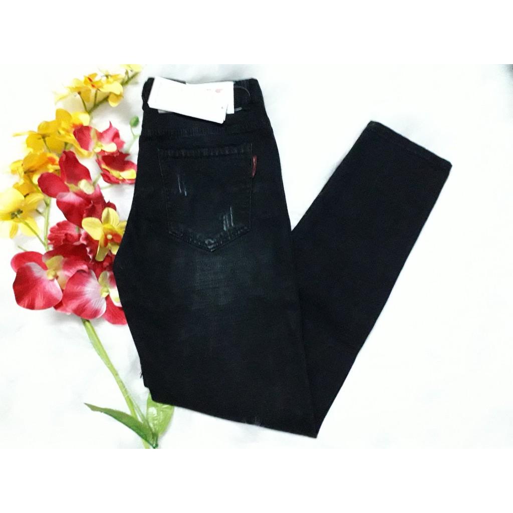 QUẦN JEAN NAM CO GIÃN ĐEN MỜ XÁM DÁNG ÔM NHẸ 184