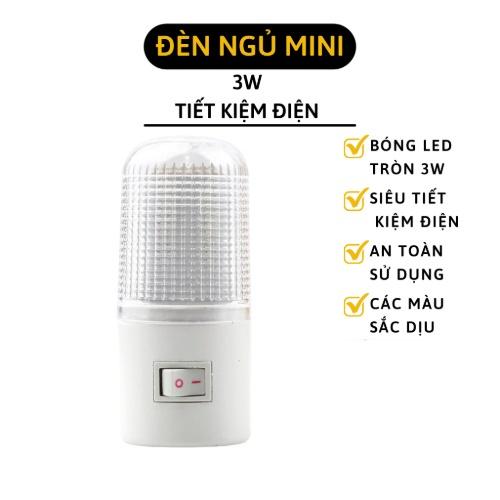 ĐÈN NGỦ HÌNH TRỤ TRẮNG CÓ CÔNG TẮC 3W. ĐÈN NGỦ ĐƠN GIẢN. TIẾT KIỆM ĐIỆN.