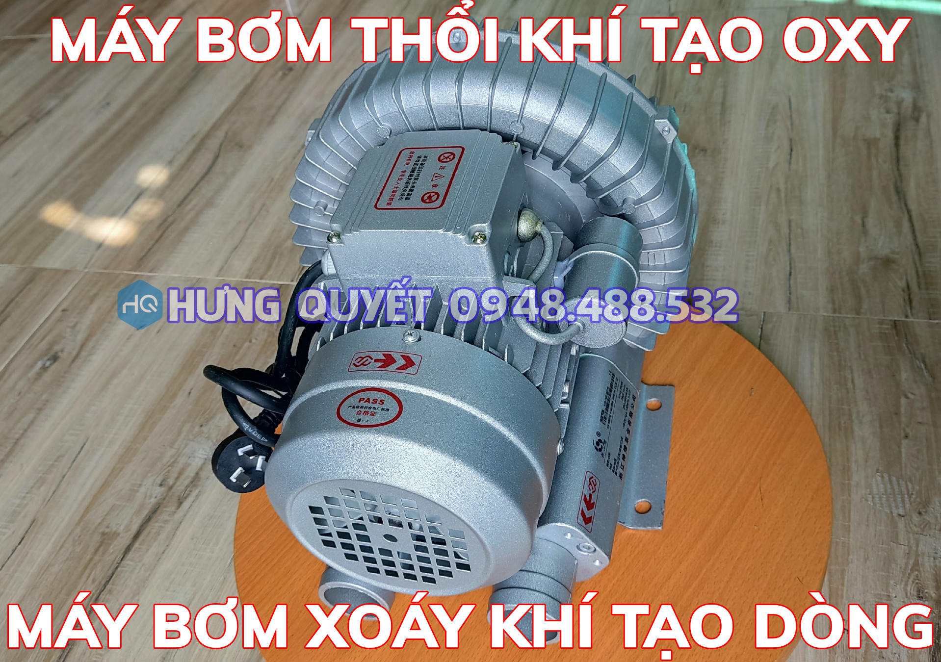 Máy bơm thổi khí hút khí tạo áp lực bơm khí xoáy cao áp cung cấp oxy ao hồ thổi khí oxy máy thổi công nghiệp 750W