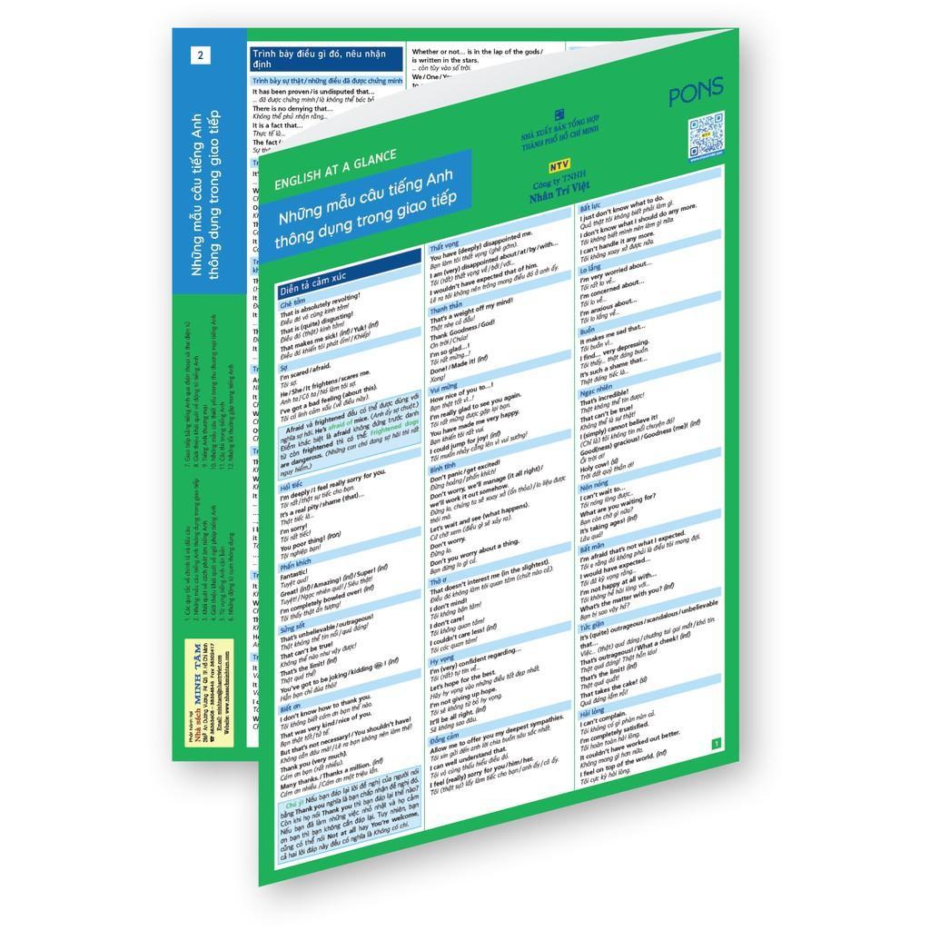 Sách - English At A Glance – Những Mẫu Câu Tiếng Anh Thông Dụng Trong Giao Tiếp - Nhân Trí Việt
