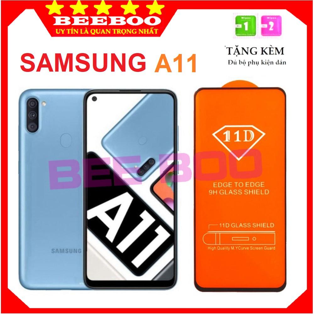 Kính cường lực Dành Cho Điện Thoại Samsung A11 - Full màn hình 21D Chống va đập tốt.