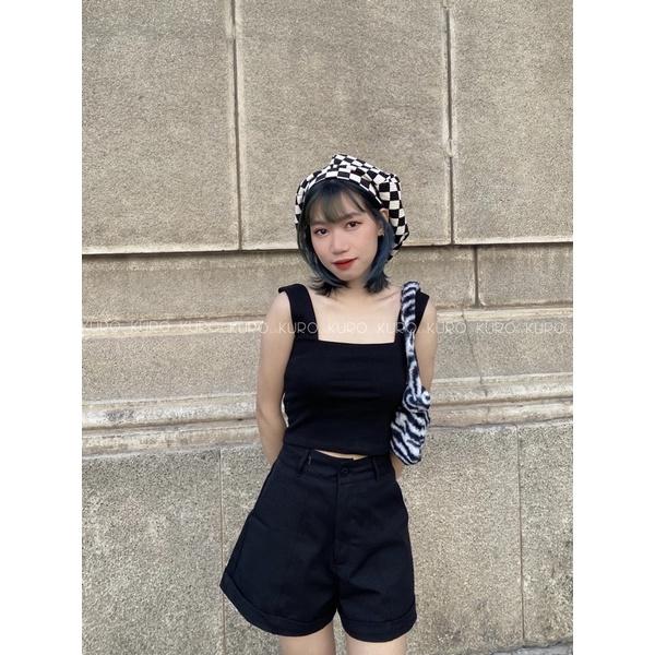 Áo croptop nữ cổ vuông