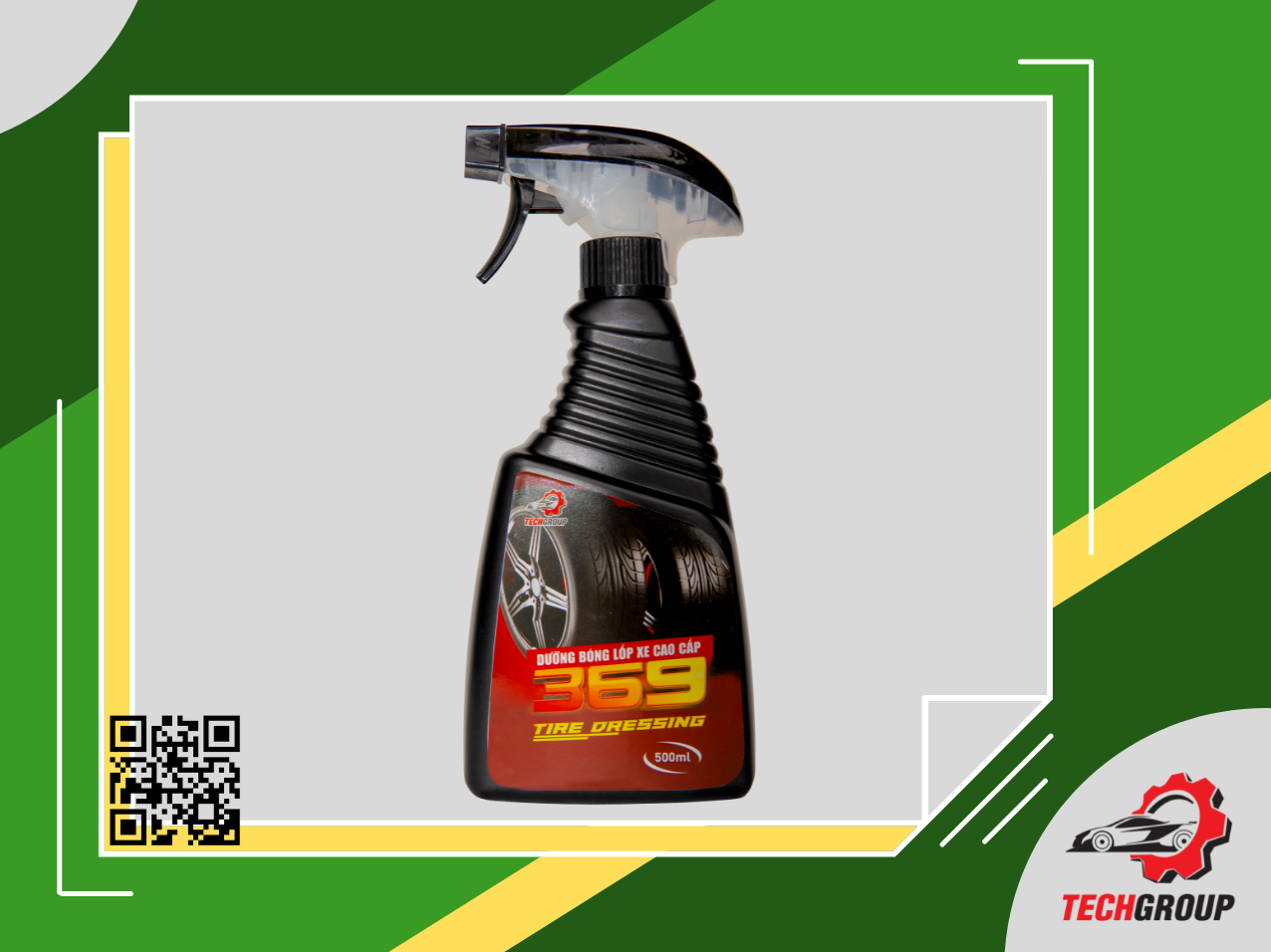 Dưỡng bóng lốp xe hơi cao cấp Techgroup 369