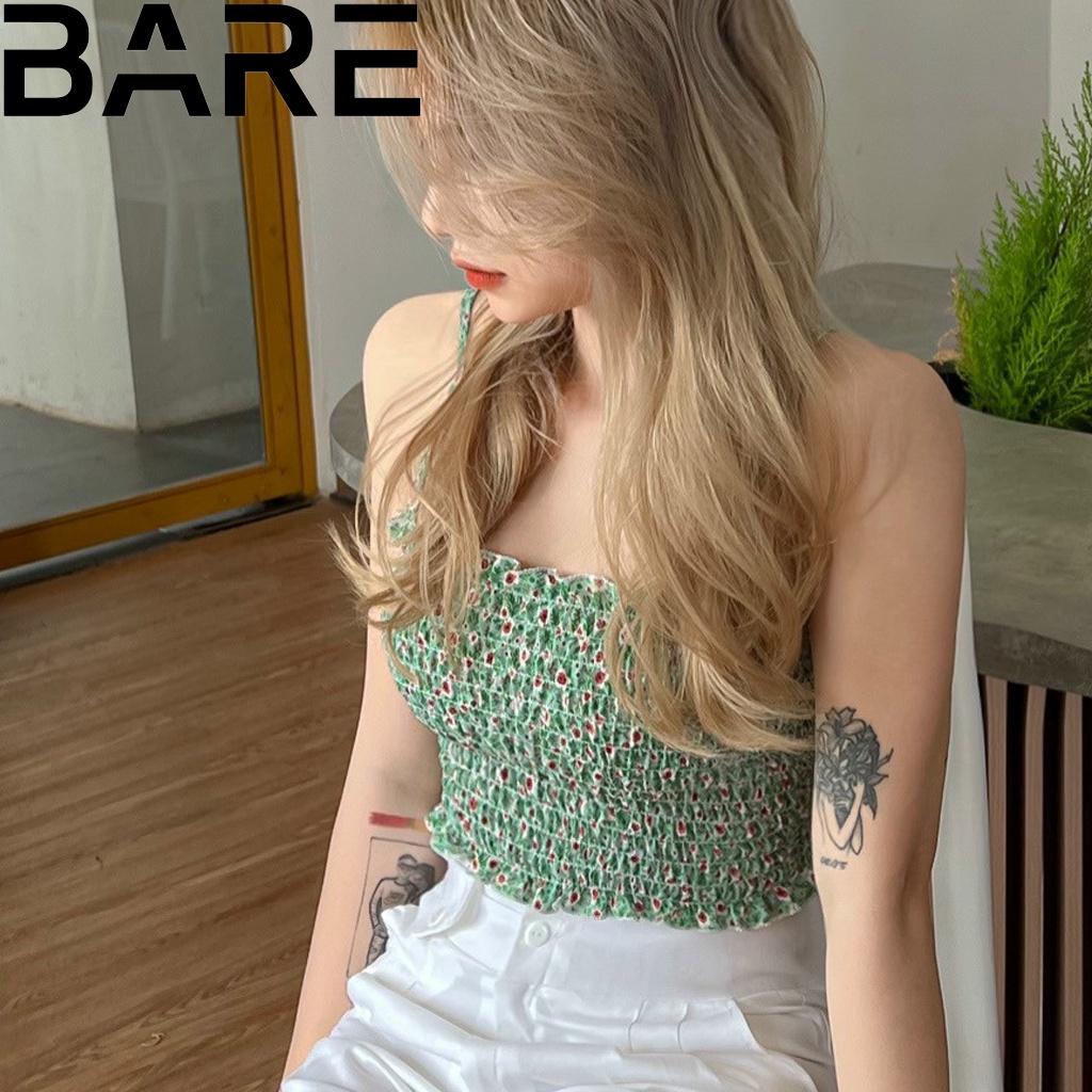 Áo hai dây hoa nhí form croptop ôm dễ thương- AO0139