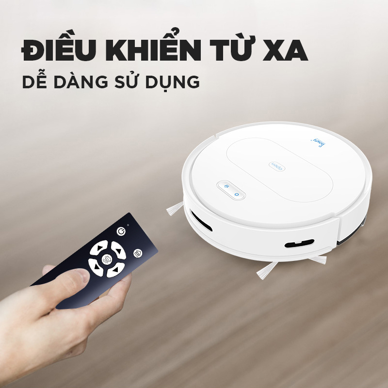 ROBOT Lau Nhà Tự động, Hút bụi Thông Minh Bowai OB11, Điều khiển từ xa, tự động sạc khi hết pin