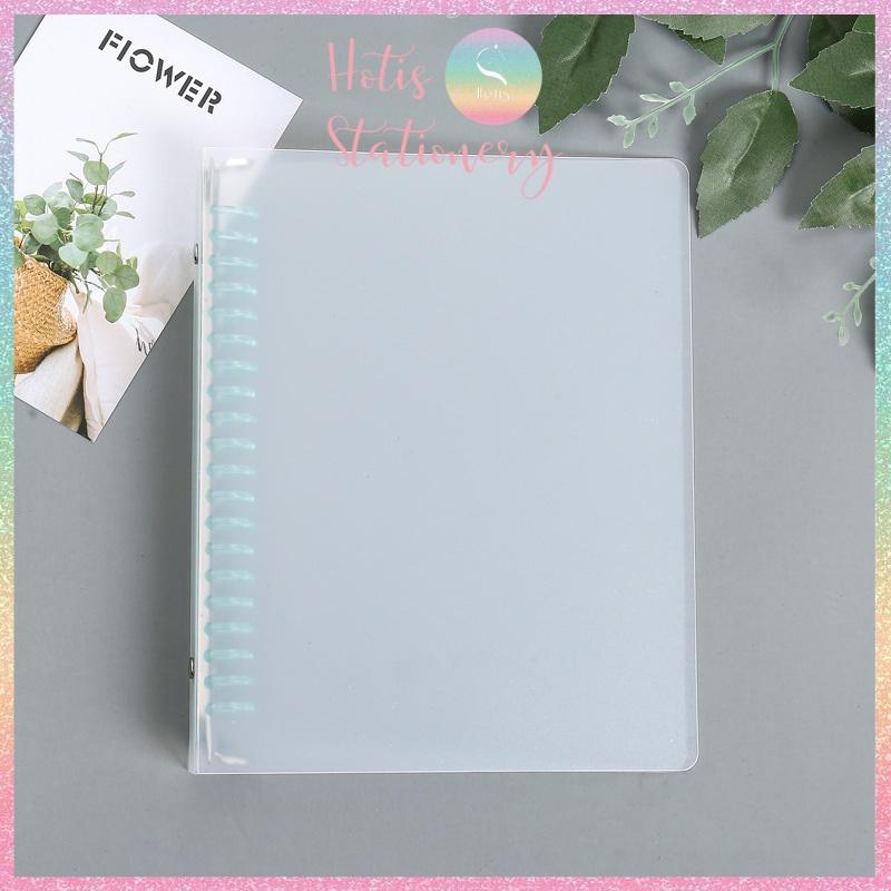 Bìa còng nhựa 5 màu trong mờ - Binder A5/ B5 làm sổ tay, planner, đựng sheet card