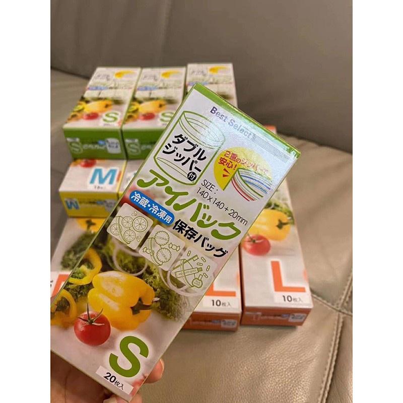 Combo 3 Hộp Túi Zip Nhựa Có Khóa Kéo Đựng Thực Phẩm Pigo