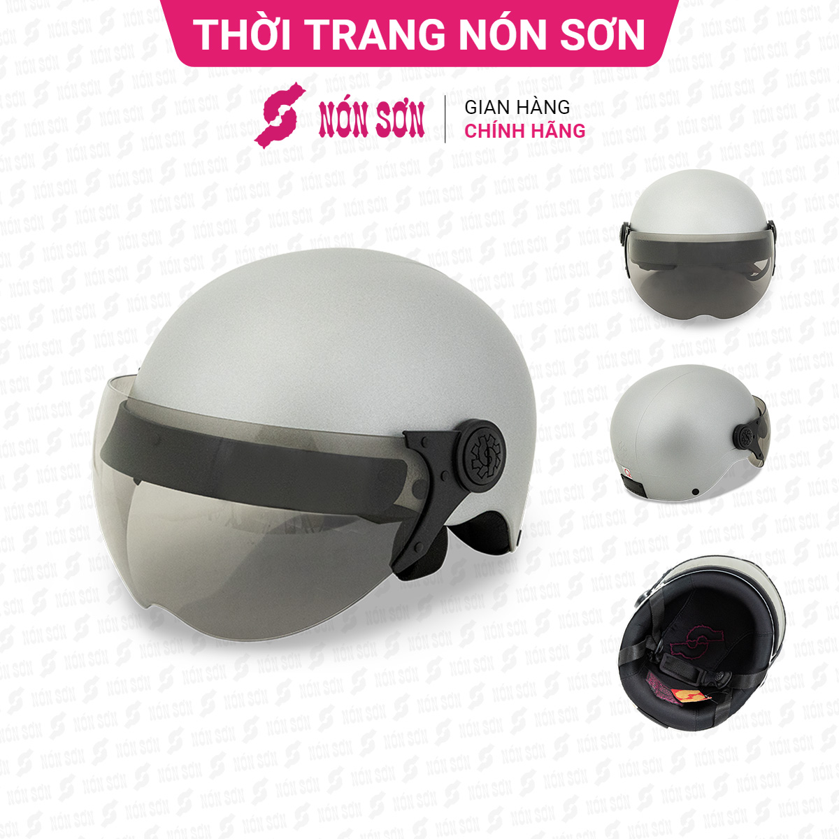 Mũ bảo hiểm có kính NÓN SƠN chính hãng KT-XM181