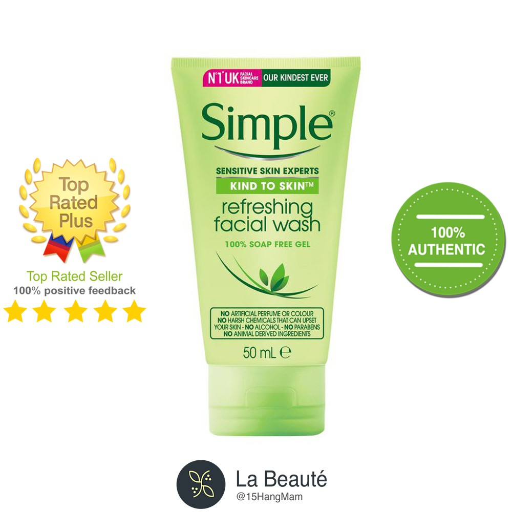 Simple Kind To Skin Refreshing Facial Wash - Sữa Rửa Mặt Dịu Nhẹ Cho Da Nhạy Cảm