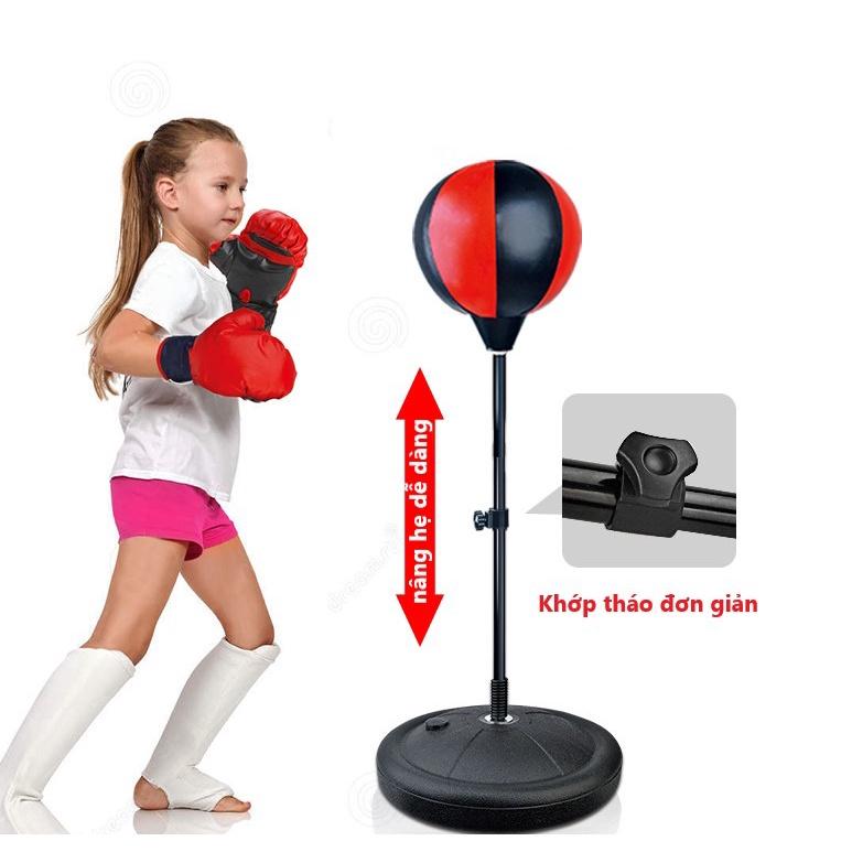 Bộ Đấm Bốc Cho Trẻ Em Siêu Đẹp, Bộ BOXING có găng tay, trụ đỡ, giá đỡ