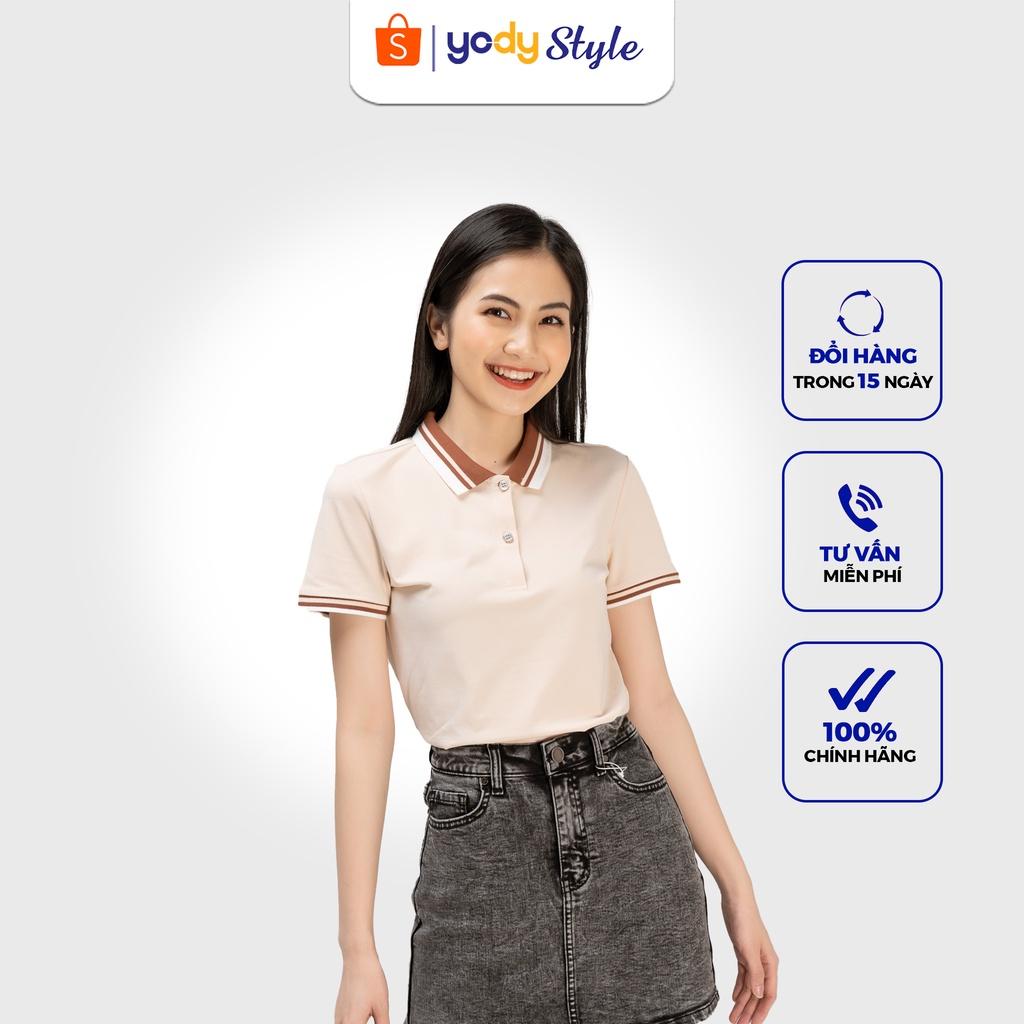Áo polo nữ YODY áo có cổ Chất liệu Pique mắt chim thấm hút tốt, mềm mịn - APN3706