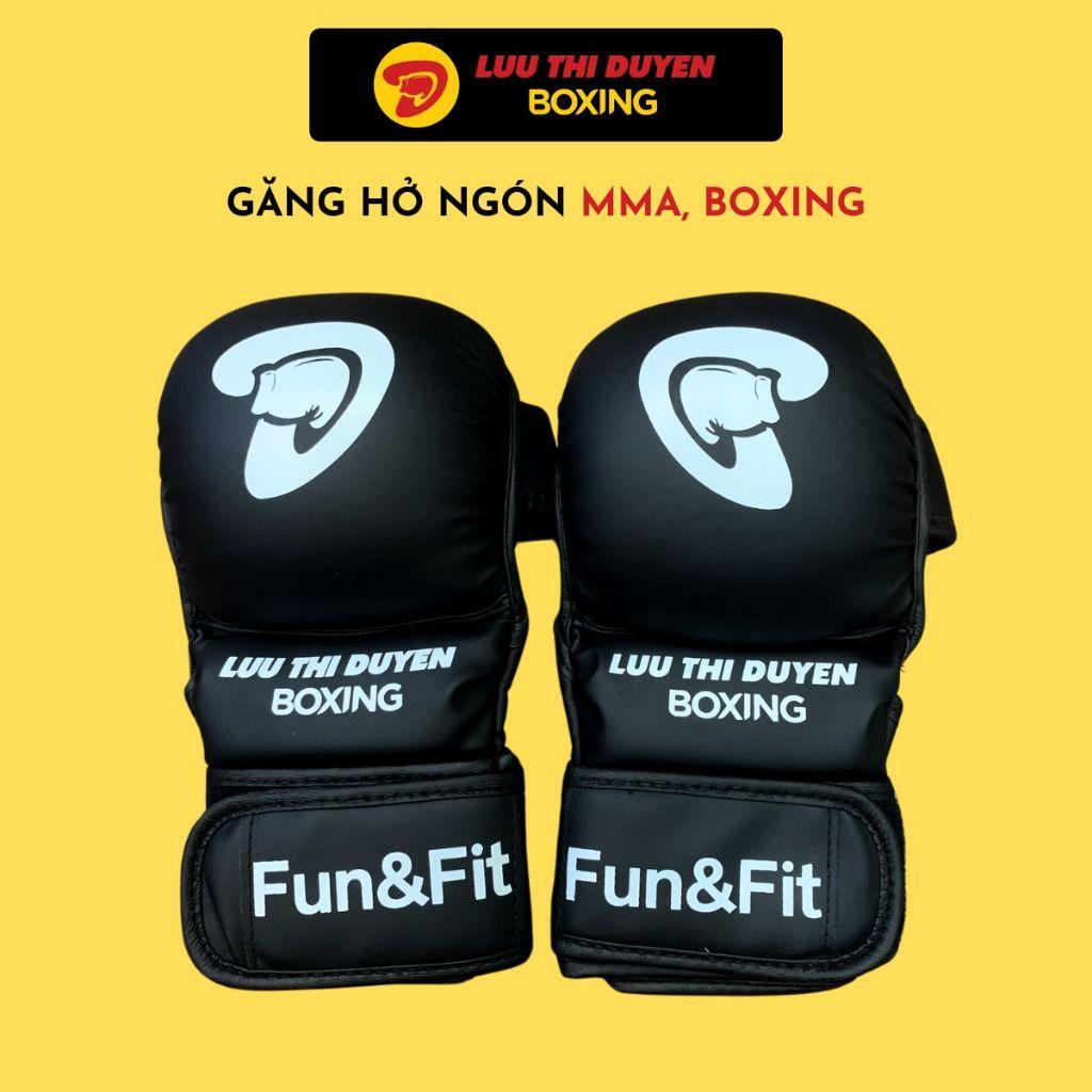 Găng tay Đấm bốc, Boxing, MMA Mẫu cao cấp Fun &amp; Fit Lừu Thị Duyên Boxing