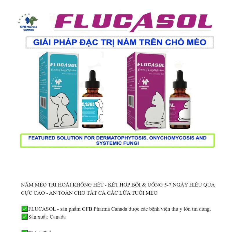 Chai ngăn ngừa phòng chống nấm cho chó mèo Flucasol