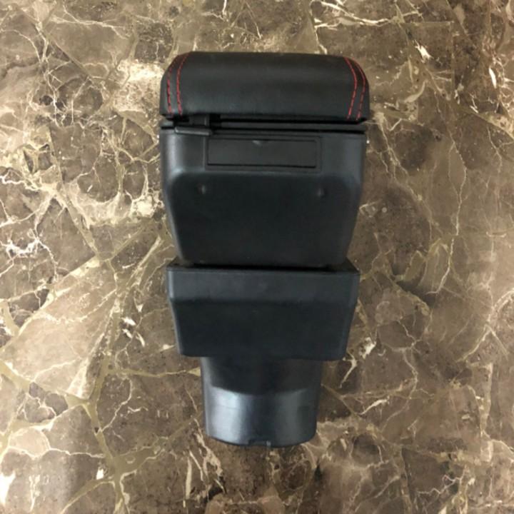 Hộp tỳ tay xe hơi, ô tô Hyundai i20 tích hợp 7 cổng USB DUSB-i20, chất liệu nhựa ABS và da PU cao cấp