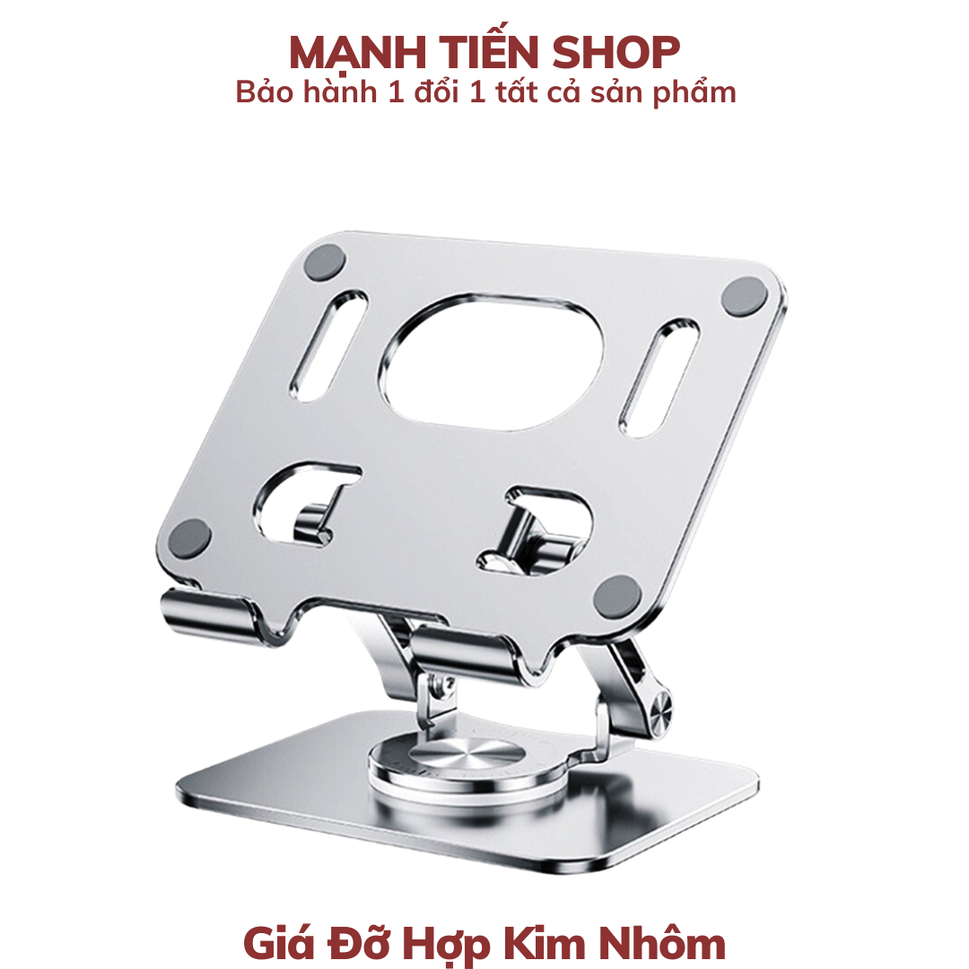 Giá Đỡ Hợp Kim Nhôm Để Bàn Xoay 360 Độ Cho Điện Thoại, Máy Tính Bảng, Iphone, Ipad L05 - Hàng chính hãng