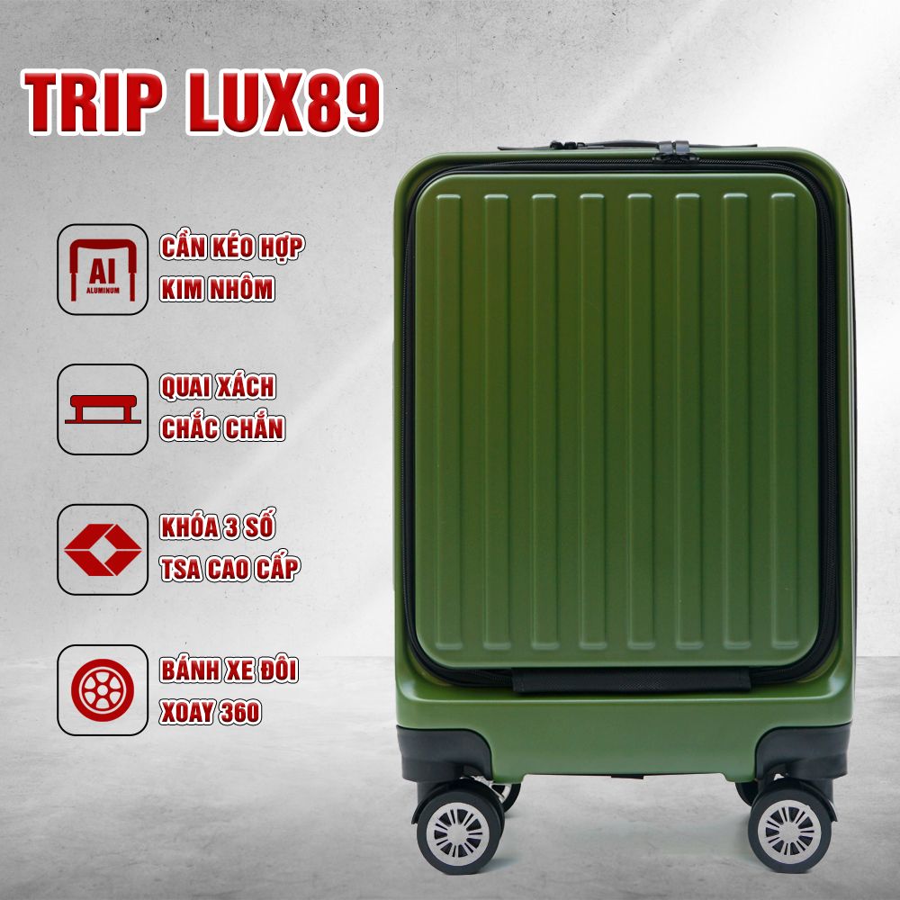 Vali cao cấp size 20inch có ngăn đựng laptop TRIP Lux89