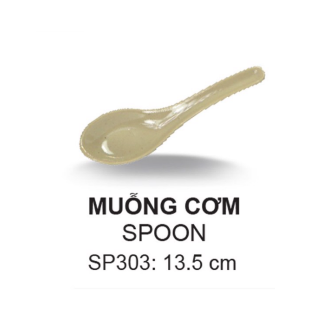 Muỗng Cơm, Thìa Nhựa Melamine Cao Cấp Dùng Trong Nhà Hàng, Quán Ăn