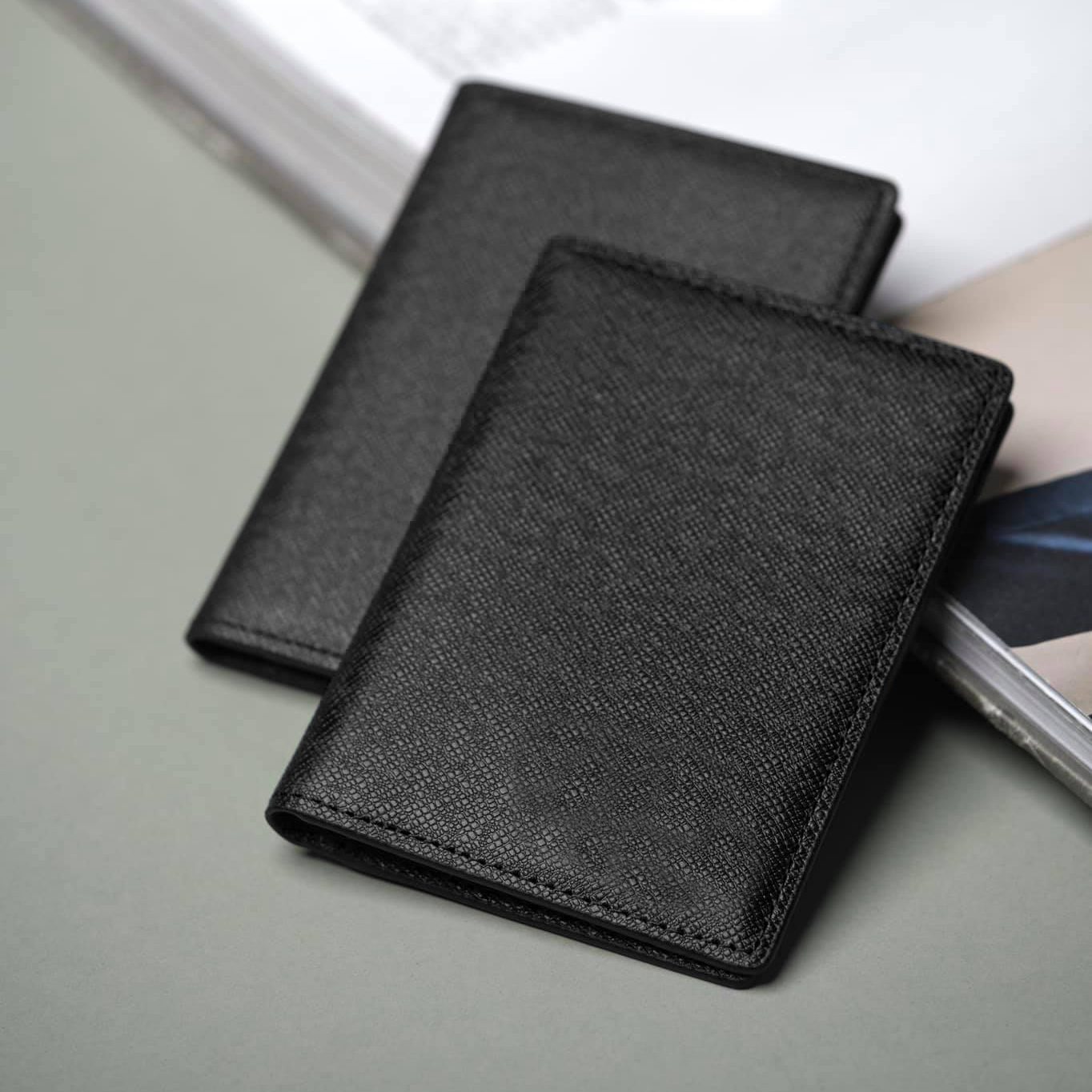 VÍ MINI ĐỰNG THẺ Bóp Nhỏ Gọn Cardholder COSY Da Saffiano Nhập Khẩu Nam Nữ Cao Cấp Chống Thấm Nước Thương Hiệu DOLANTO