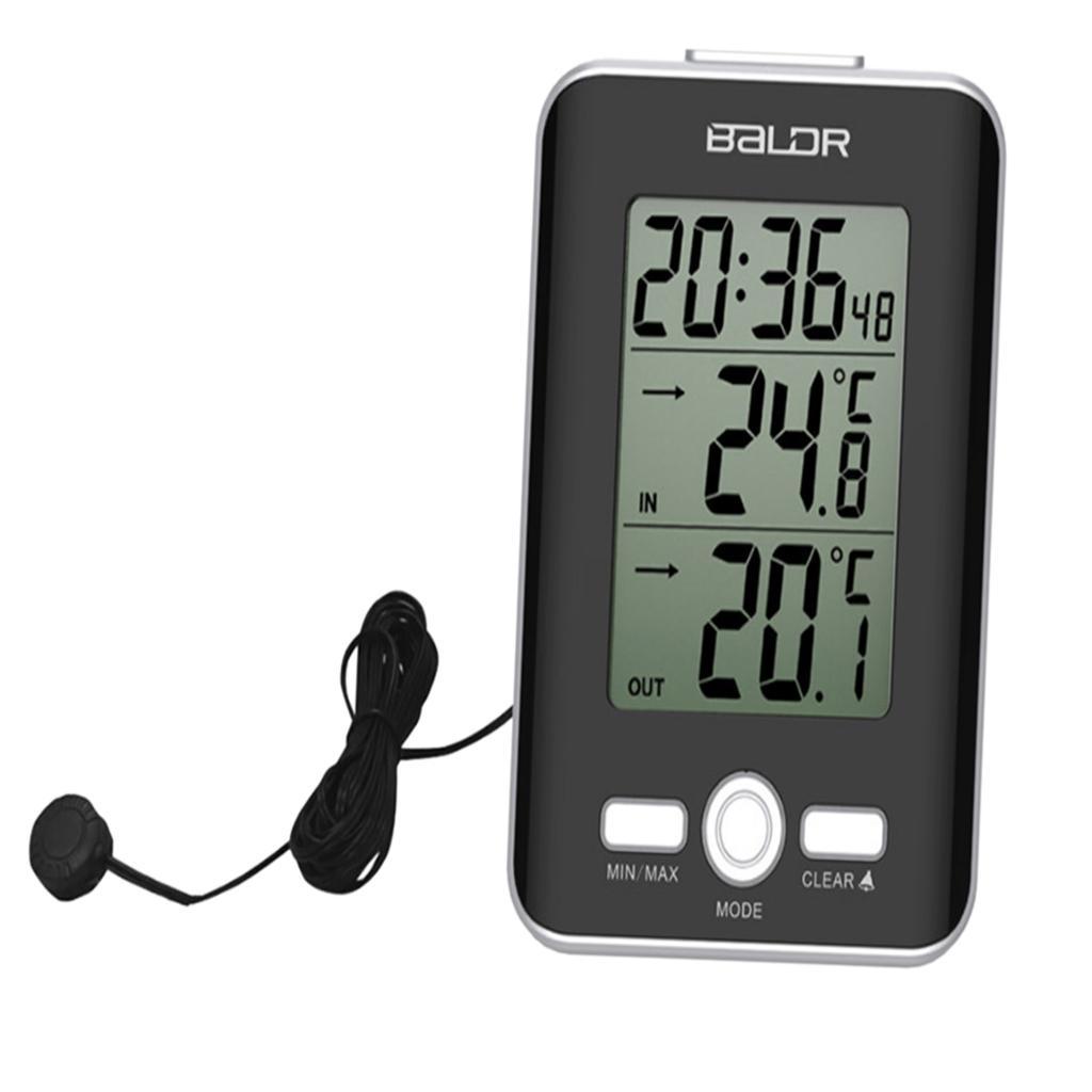 Digital LCD Thermometer Hygrometer Humidity Temperature Meter with Probe