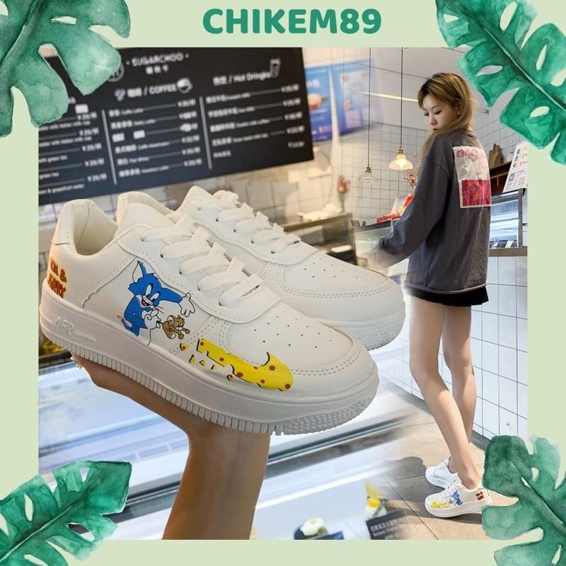 Giày thể thao sneakers nữ tom & jerry độn đế siêu hot hit