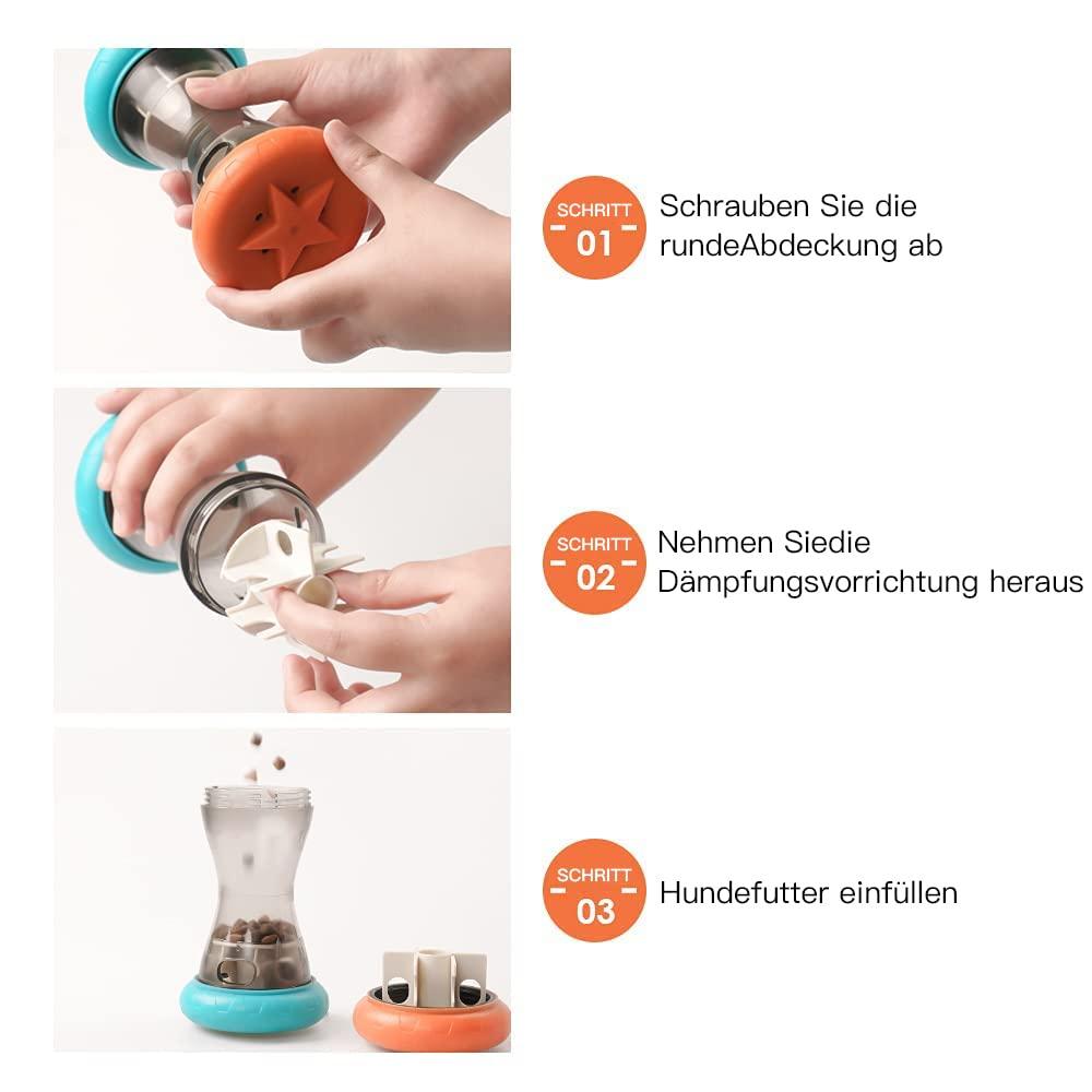 Đồ chơi chó ăn cho chó, đồ chơi chó con chó tương tác IQ, tự động câu đố thú cưng vui nhộn, cải thiện tiêu hóa con chó