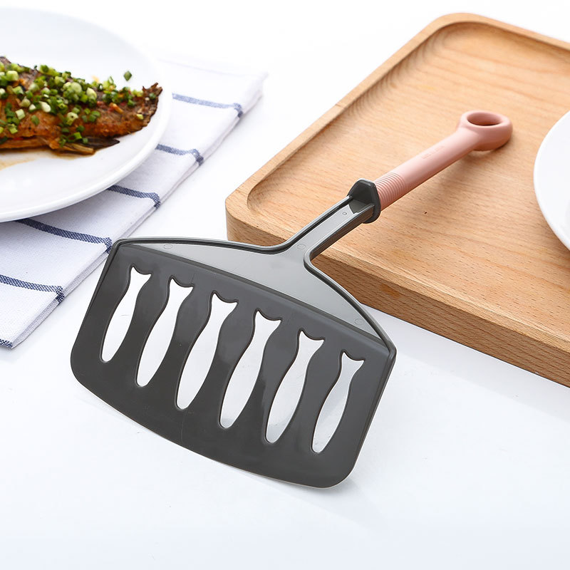 Bộ 3 xẻng lật đồ ăn nhanh bản rộng, có rãnh bằng nhựa - Hàng nội địa Nhật