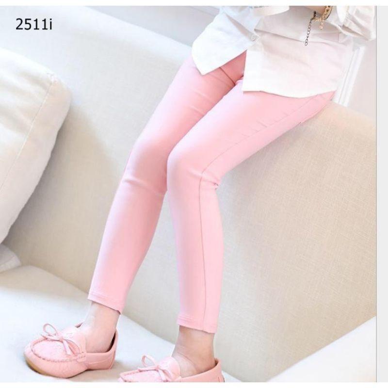 ( bổ sung lô mới liên tục)Quần dài kaki thun legging trơn bé gái size 12-39kg