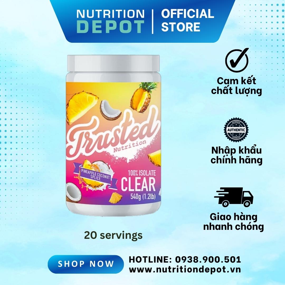 Sữa Bổ Sung Protein Trong Suốt Như nước trái cây – 100% Isolate Clear Trusted Nutrition