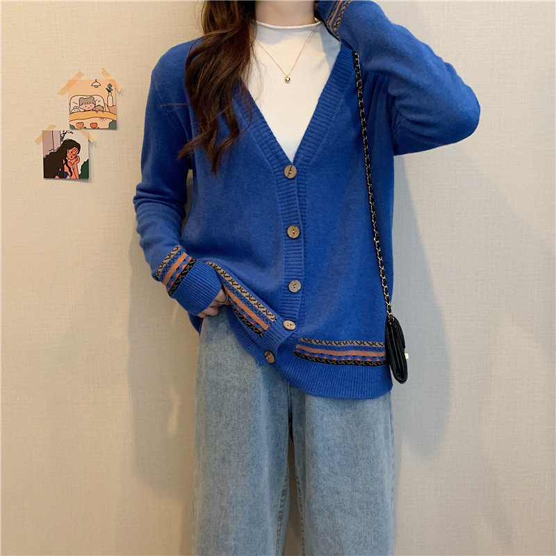 Áo khoác cardigan nữ áo khoác len form rộng đóng cúc HB03