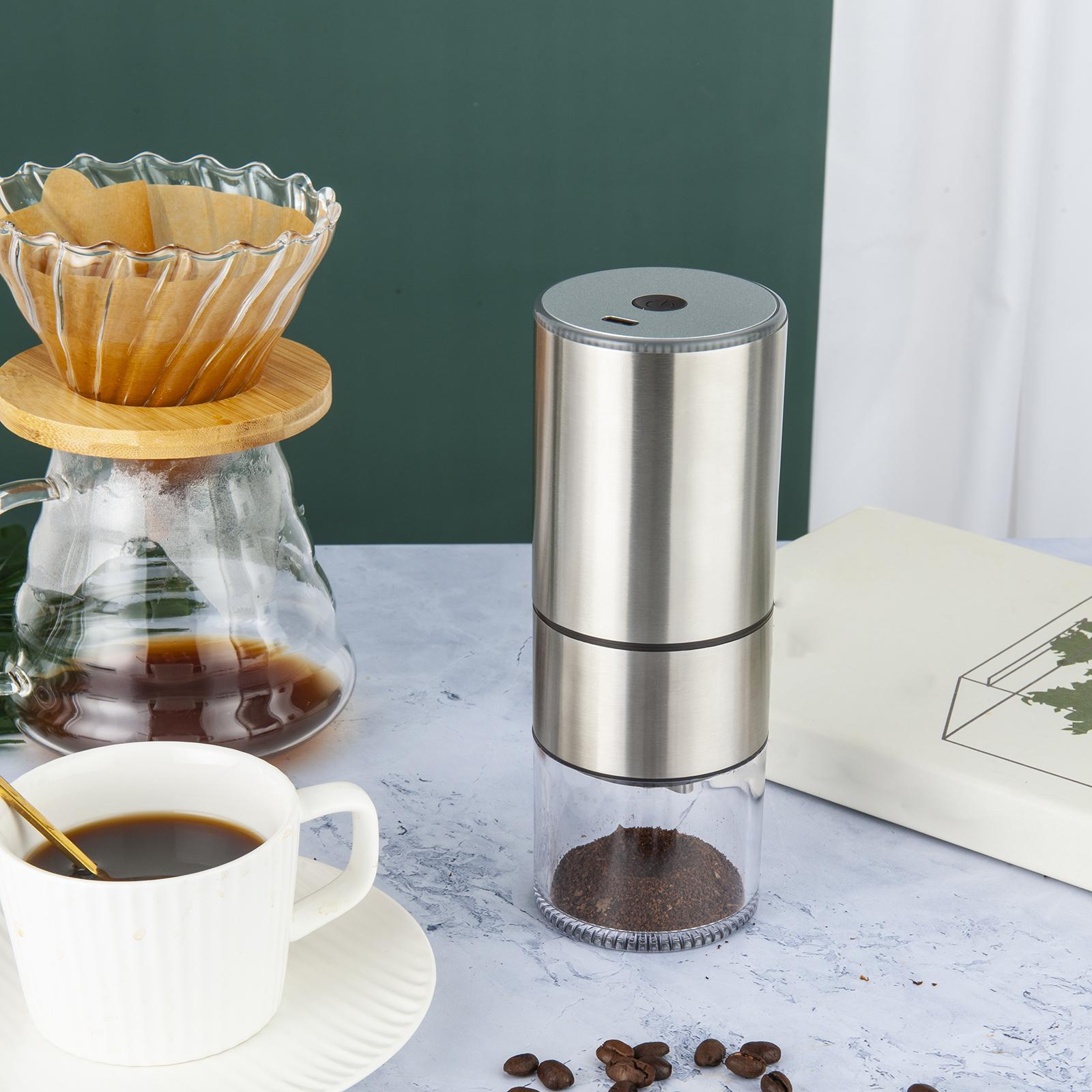 Electric Coffee Grinder Removable Bowl Mini for Hiking Household