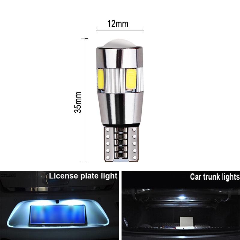 Bộ 2 Đèn Led 5w5 Led T10 W5W 12v 6000k Cho Xe Hơi
