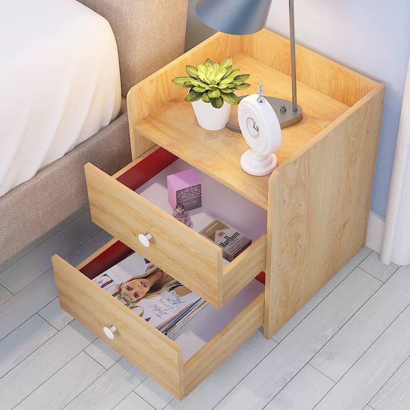Tủ gỗ MDF đầu giường loại 1 ngăn kéo và 2 ngăn kéo chính hãng Gosashi TGDG - dễ dàng lắp đặt, thiết kế hiện đại