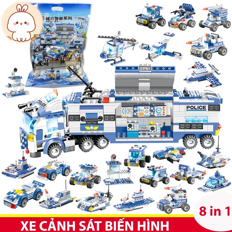 Đồ Chơi Lắp Ráp Cảnh Sát SWAT Mô Hình Đồn Cảnh Sát / Máy Bay / Tàu Chiến / Cảnh Sát Đặc Nhiệm / Trụ Sở Chỉ Huy