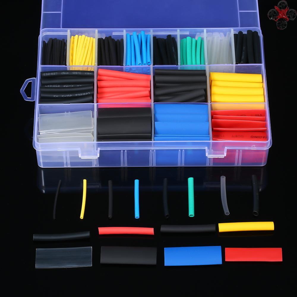 580PCS Assorted 2:1 Polyolefin Heat Shrink Tubing Tube Halogen-Free 6 Colors 11 Sizes Sleeving Wrap Wire Cable Kit φ1.0-φ10mm