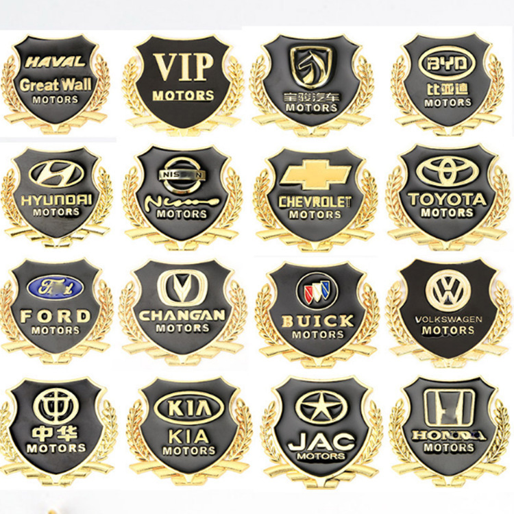 Bộ 2 Huy hiệu LOGO THƯƠNG HIỆU ô tô hình bông lúa