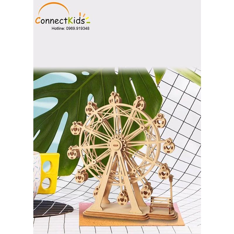 Tự Ráp Mô Hình Gỗ 3D  Trưng Bày Đu Quay Ferris Wheel