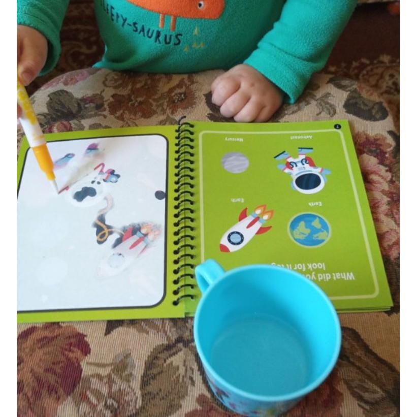 Xổ lo xo sách tô màu nước ma thuật Magic Water Book - Sách sử dụng nhiều lần