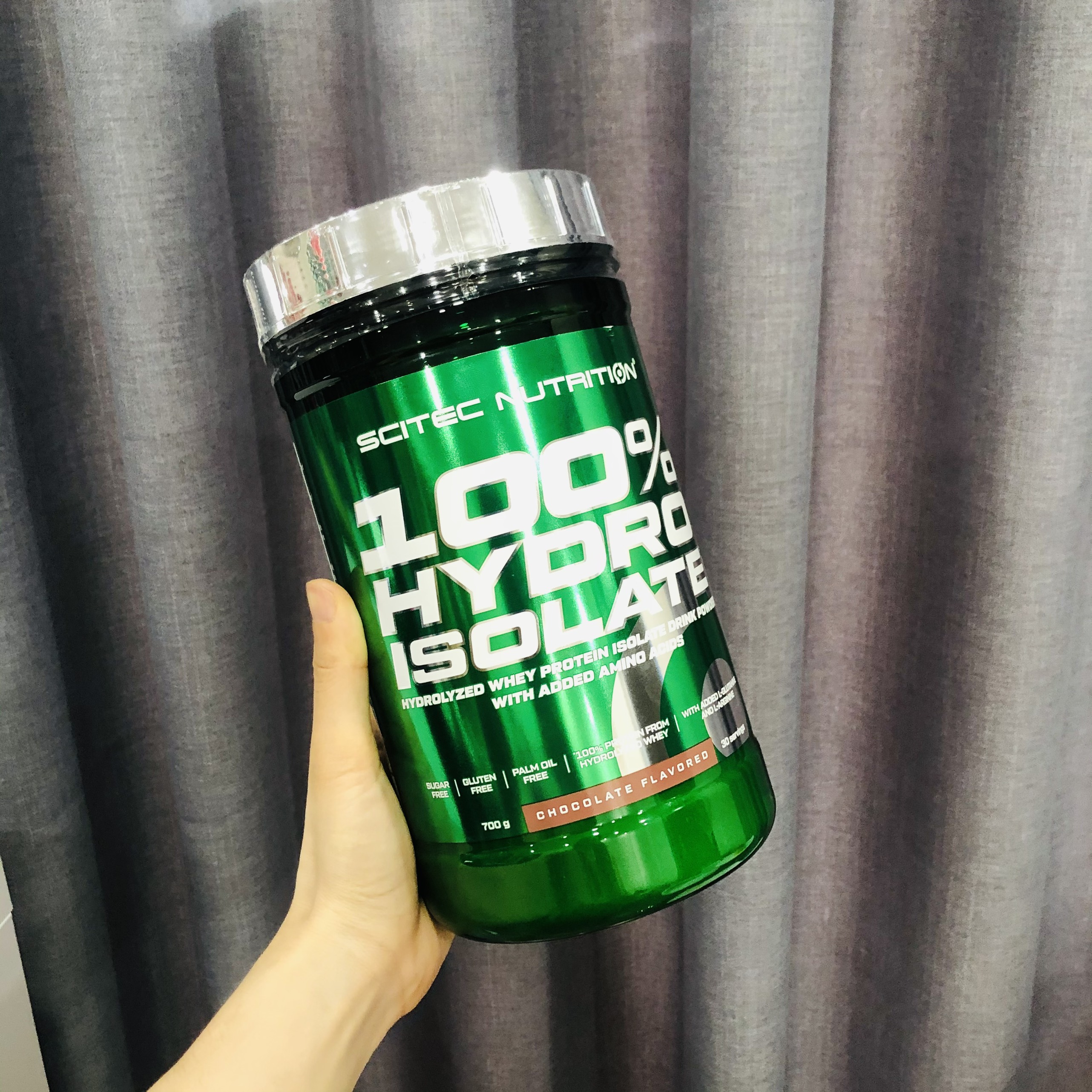 HYDRO WHEY | 100% Hydro Isolate SCITEC NUTRITION - Chocolate | Whey thủy phân tinh khiết 0% Carb, Fat, giảm cân tăng cơ. 700g - 28 lần dùng