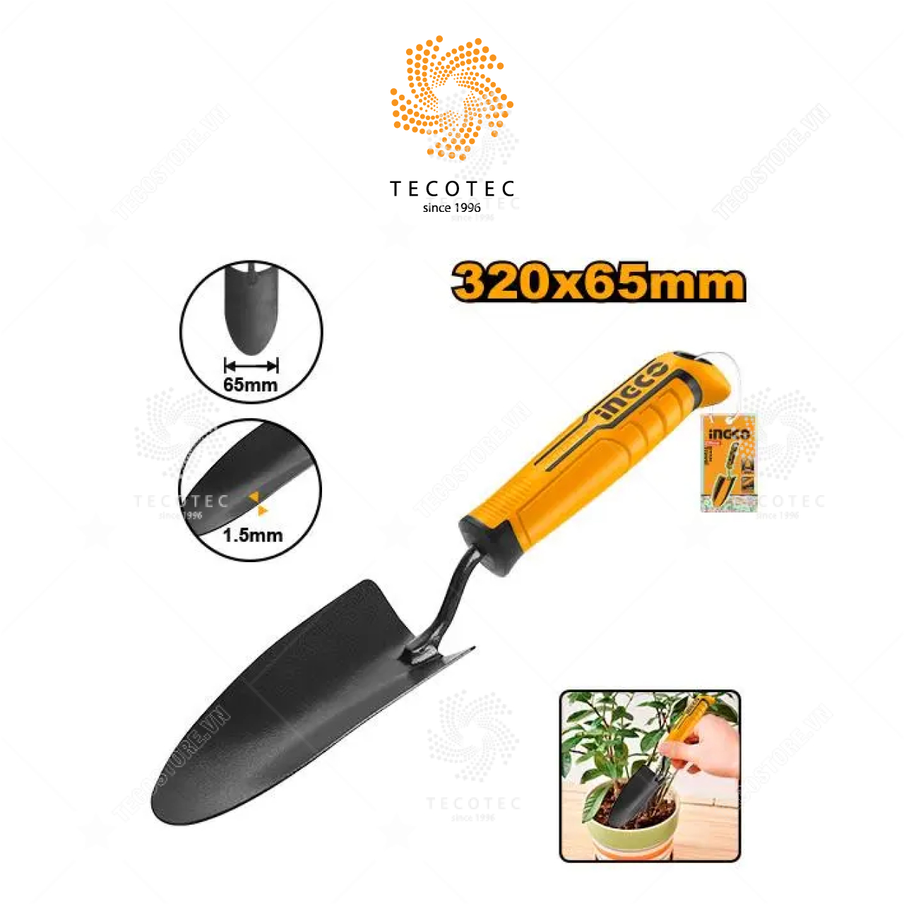 Cây xẻng xúc đất làm vườn INGCO HFTT658